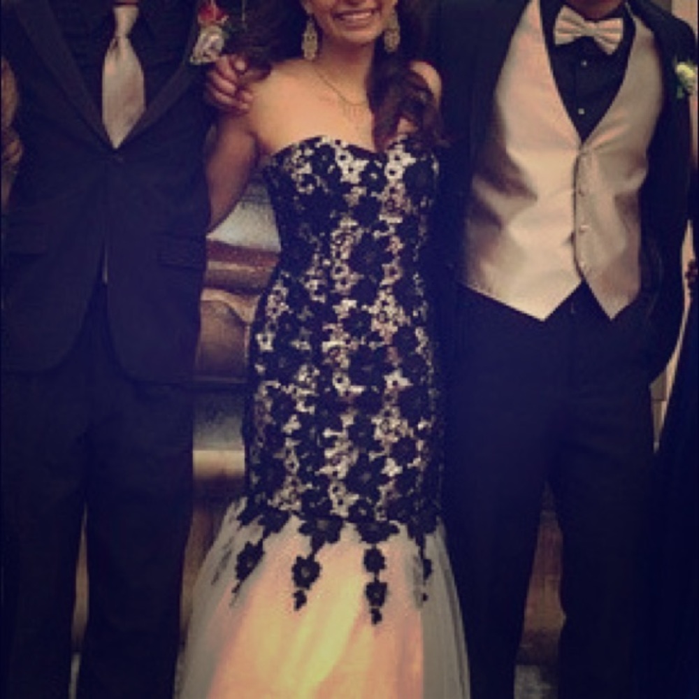 Black Lace Prom Dress
